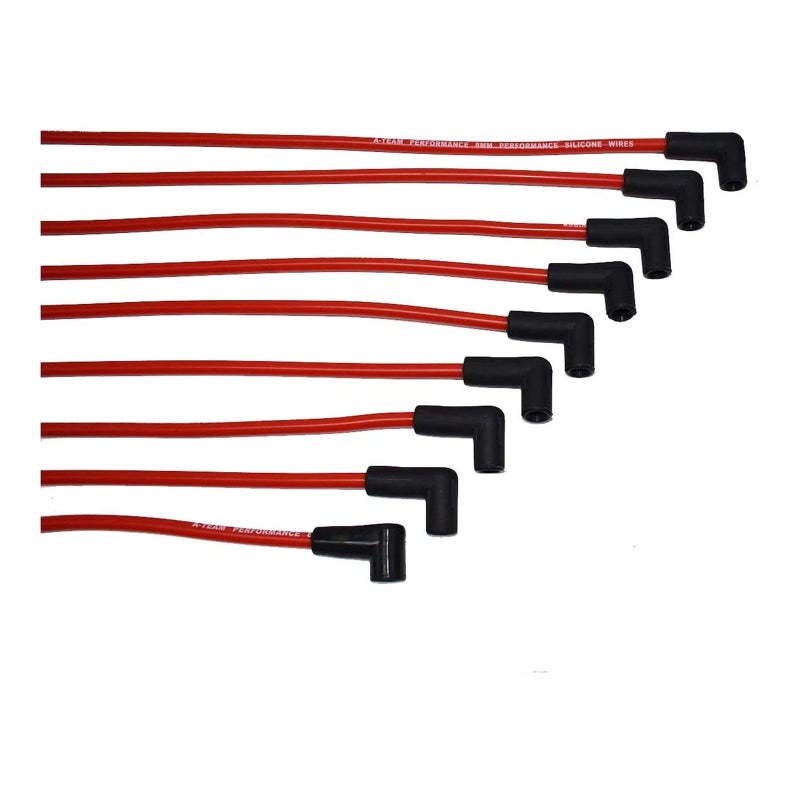 A-Team Performance Silicone Spark Plug Wire Kit - 8mm Red - Heat-Resistant Jacket & Ignition Wire Set - Compatible with Chevy, Chevrolet & GMC Vehicles - Image 3